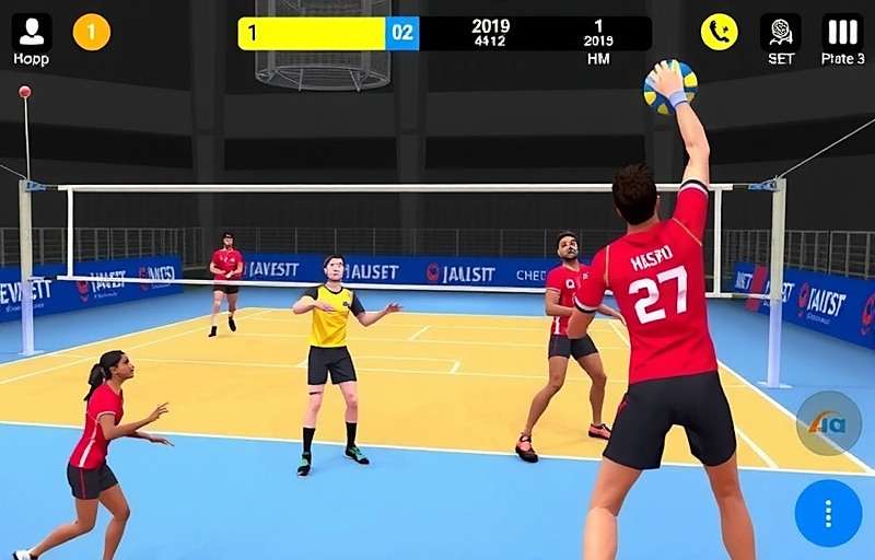 India Volley Cup Gameplay Screenshot with players in action